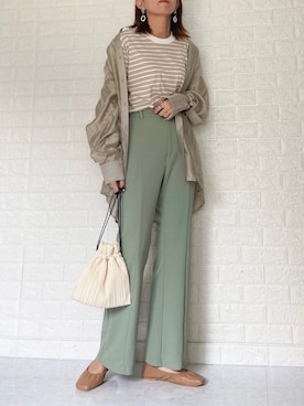 「ボーター」｜「アイテム（アクセサリー）」を使った、SHOさん（レディース・165cm）の春コーディネート