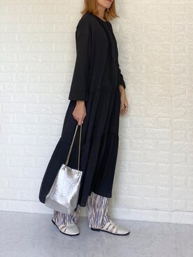 「メタルバッグ」｜SHOさん（レディース・165cm）の春コーディネート