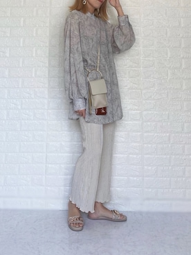「Lucida（ルシーダ）のアイテム（サンダル）」を使った、SHOさん（レディース・165cm）の春コーディネート