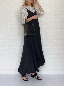 「キャミソールワンピ」｜SHOさん（レディース・165cm）の夏コーディネート