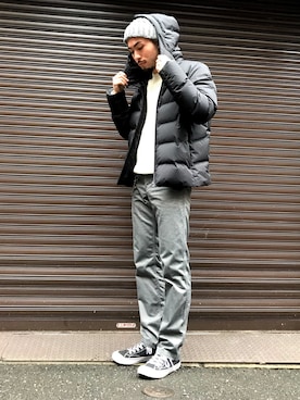 「無（ム）のアイテム」を使った、RYOGAさん（メンズ・185cm）の冬コーディネート