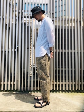 「無（ム）のアイテム」を使った、RYOGAさん（メンズ・185cm）の夏コーディネート