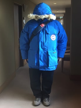 「アイテム（メッセンジャーバッグ、ブルー系）」を使った、エフタ a.k.a. Raizo-Kunさん（メンズ・173cm）の冬コーディネート