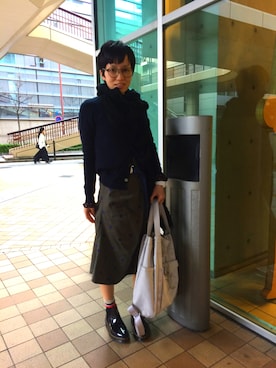 「MIYAO（ミヤオ）のアイテム」を使った、なみさん（レディース・155cm）の春コーディネート