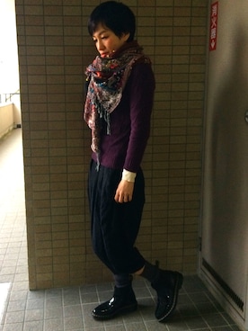 「Marc by Marc Jacobs（マークバイマークジェイコブス）のアイテム（ニット/セーター）」を使った、なみさん（レディース・155cm）の春コーディネート