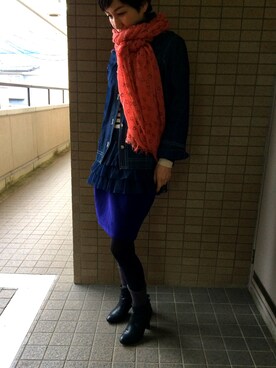 「Marc by Marc Jacobs（マークバイマークジェイコブス）のアイテム（ジャケット/アウター）」を使った、なみさん（レディース・155cm）の春コーディネート