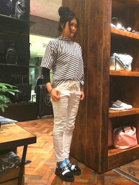 「STANCE（スタンス）のアイテム」を使った、morimiiiさん（レディース・155cm）の春コーディネート