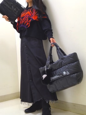 「アイテム（キーケース/キーアクセサリー）」を使った、morimiiiさん（レディース・155cm）の秋コーディネート