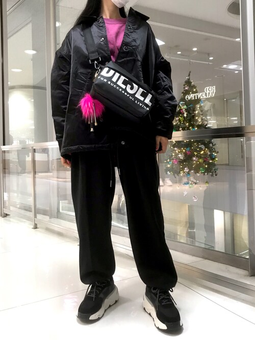Morimiii Diesel ジェイアール京都伊勢丹 Ladies Dieselのナイロンジャケットを使ったコーディネート Wear