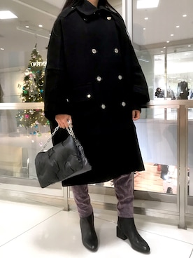 「DIESEL（ディーゼル）のアイテム（その他アウター）」を使った、morimiiiさん（レディース・155cm）の冬コーディネート