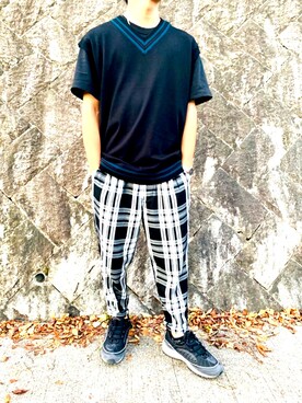 「Daniel Wellington（ダニエルウェリントン）の販売終了クラシックペティット アッシュフィールド32mm（アナログ腕時計）」を使った、Matsuさん（メンズ・165cm）の秋コーディネート