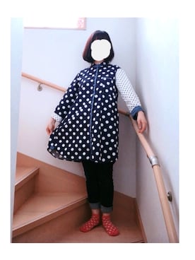 「POU DOU DOU（プードゥドゥ）のアイテム（シャツワンピース）」を使った、ひだかれいさん（レディース・154cm）の春コーディネート