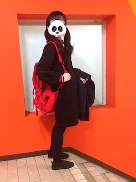 「赤リュック」｜ひだかれいさん（レディース・154cm）の秋コーディネート