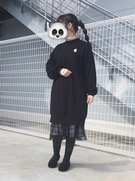 「タイツ×靴下」｜「アイテム（その他）」を使った、ひだかれいさん（レディース・154cm）の冬コーディネート