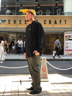 「BIG MIKE（ビッグマイク）のアイテム（パンツ）」を使った、select shop frncさん（メンズ・175cm）の夏コーディネート