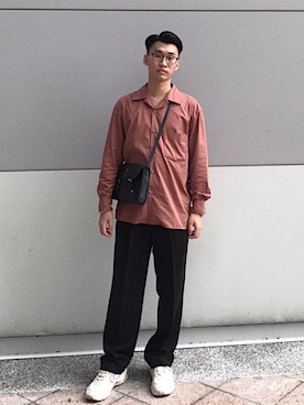 「KANGOL（カンゴール）のアイテム」を使った、藍さん（メンズ・174cm）の春コーディネート