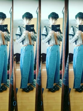 「アイテム（キャミソール、ベージュ系）」を使った、みやひろさん（レディース・168cm）の冬コーディネート