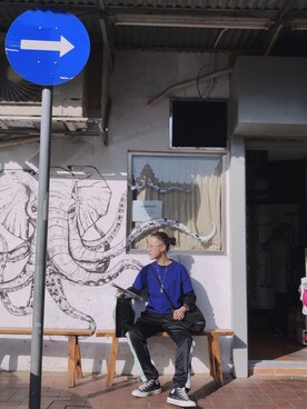 「ROARINGWILDのアイテム」を使った、SEVENCHIKさん（レディース・170cm）の夏コーディネート