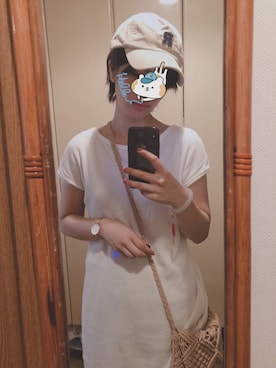 「salut!（サリュ!）のアイテム（帽子）」を使った、tanacoさん（レディース・164cm）の夏コーディネート