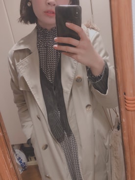 「アイテム（トレンチコート）」を使った、tanacoさん（レディース・164cm・20代）の春コーディネート