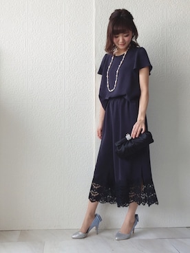 「スリット」｜「アイテム（オールインワン・サロペット）」を使った、eikoさん（レディース・167cm）の春コーディネート