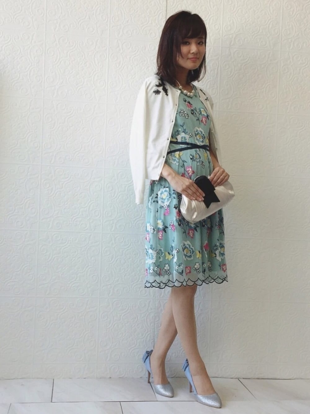 新品】ローズティアラ レース刺繍ワンピース 42 極美品♡希少42