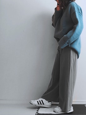 「ゆるずる」｜「アイテム（パンツ）」を使った、ARIKAさん（レディース・151cm）の冬コーディネート