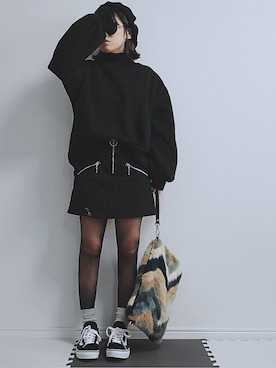 「SpRay（スプレイ）のアイテム（ハンチング/ベレー帽）」を使った、ARIKAさん（レディース・151cm）の冬コーディネート