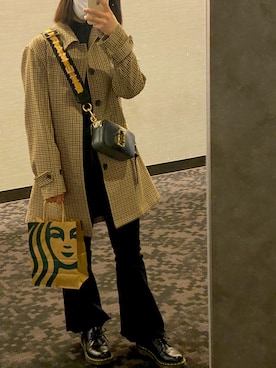 「Dr. Martens（ドクターマーチン）のDr.Martens / ドクターマーチン 1461 3EYE GIBSON SHOE 3ホール ギブソン シューズ ブーツ（ブーツ）」を使った、nao_da_yoさん（レディース・163cm）の冬コーディネート