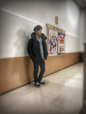 「Right-on（ライトオン）のアイテム（ダウンジャケット/コート）」を使った、h.tさん（メンズ・170cm）の冬コーディネート