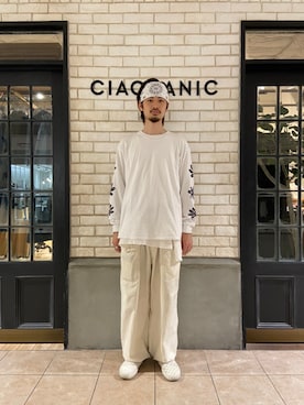 「SASQUATCHfabrix.（サスクワァッチファブリックス）のアイテム」を使った、上野翼寛さん（メンズ・181cm・20代）の夏コーディネート