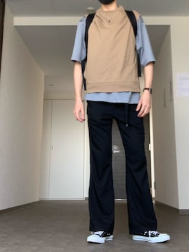 「SOYOUS（ソユーズ）のアイテム（パンツ）」を使った、だいさん（メンズ・180cm）の秋コーディネート
