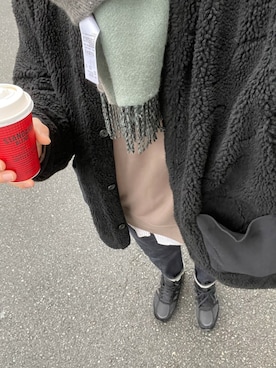 「UNIQLOU」｜「アイテム（ブルゾン）」を使った、yo23さん（メンズ・181cm）の冬コーディネート