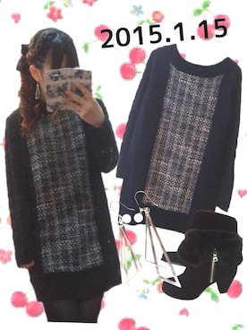 「ESPERANZA（エスペランサ）のアイテム（ブーティ）」を使った、ゆんさん（レディース・157cm）の冬コーディネート