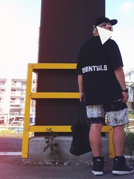 「PUMA（プーマ）のアイテム（スニーカー、ブラック系）」を使った、paisenさん（メンズ・174cm）の夏コーディネート