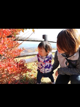 「アイテム（ダウンベスト、その他）」を使った、apoさん（レディース・154cm）の秋コーディネート