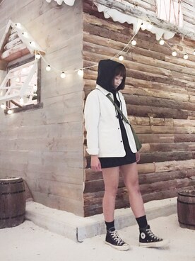「PROVIDERのアイテム（ジャケット/アウター）」を使った、TZU-HUI,SUNさん（レディース・158cm）の冬コーディネート
