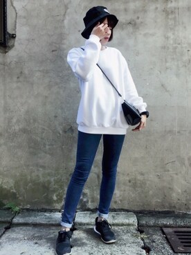 「PROVIDERのアイテム」を使った、TZU-HUI,SUNさん（レディース・158cm）の冬コーディネート