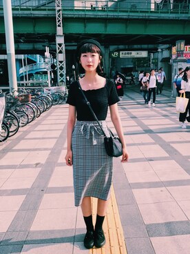 「GU（ジーユー）のアイテム（ドレス、その他）」を使った、1Cさん（レディース・166cm）の夏コーディネート