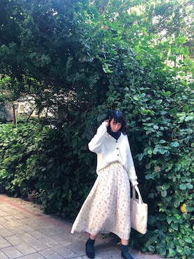 「UNIQLO（ユニクロ）のアイテム（トップス、ブルー系）」を使った、1Cさん（レディース・166cm）の冬コーディネート