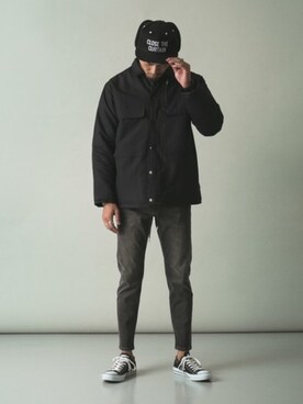 「Champion（チャンピオン）のアイテム（その他アウター）」を使った、DOORS MENSさん（メンズ・176cm）の秋コーディネート