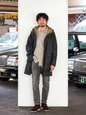 「グラミチ」｜「アイテム（その他アウター）」を使った、DOORS MENSさん（メンズ・176cm）の秋コーディネート