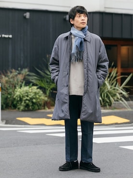 「URBAN RESEARCH DOORS（アーバンリサーチドアーズ）のアイテム（マフラー）」を使った、DOORS MENSさん（メンズ・176cm）の冬コーディネート