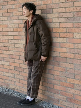 「URBAN RESEARCH DOORS（アーバンリサーチドアーズ）のアイテム（マフラー）」を使った、DOORS MENSさん（メンズ・176cm）の冬コーディネート