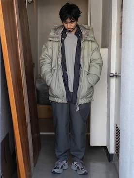 「URBAN RESEARCH DOORS（アーバンリサーチドアーズ）の【別注】小松マテーレ×DOORS　ダウンパーカー∴（ダウンジャケット/コート）」を使った、DOORS MENSさん（メンズ・176cm）の冬コーディネート