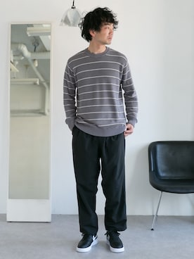「BURLAP OUTFITTER（バーラップアウトフィッター）のアイテム（パンツ）」を使った、DOORS MENSさん（メンズ・176cm）の冬コーディネート