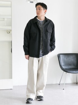 「URBAN RESEARCH DOORS（アーバンリサーチドアーズ）のアイテム（ミリタリージャケット）」を使った、DOORS MENSさん（メンズ・176cm）の春コーディネート