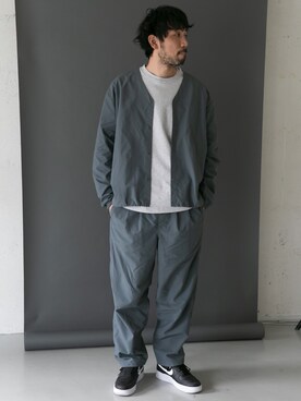 「機能性素材」｜「アイテム（ブルゾン）」を使った、DOORS MENSさん（メンズ・176cm）の春コーディネート