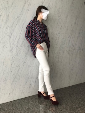 「しまむら（シマムラ）のアイテム（パンツ）」を使った、ファッションセンターしまむらさん（レディース・163cm）の夏コーディネート