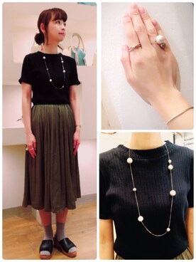 「anq.（アンク）のアイテム」を使った、クークロワッサン グランフロント大阪店さん（レディース・160cm）の夏コーディネート